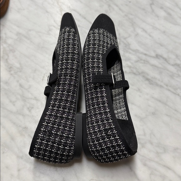 VIVAIA Square Toe Margot Mary Jane in Black and White Size 40/US9 - Picture 7 of 10